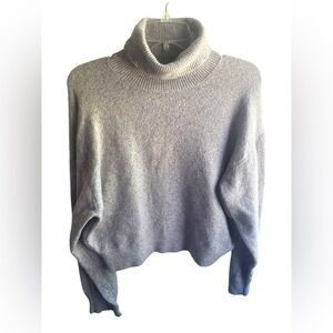 Weekday Women’s Beige Wool Blend Knit Aggie Turtleneck Sweater Sz Small